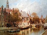 Amsterdam Canvas Paintings - The Oude Kerk and St. Nicolaaskerk, Amsterdam